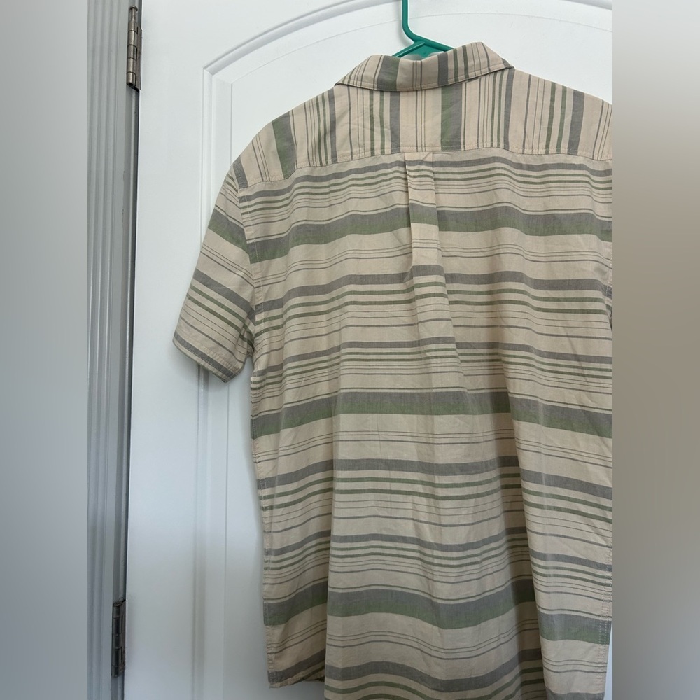 Billy Reid Treme 100% Cotton Button Up Short Sleeve Shirt Size L preppy classic - Picture 3 of 10